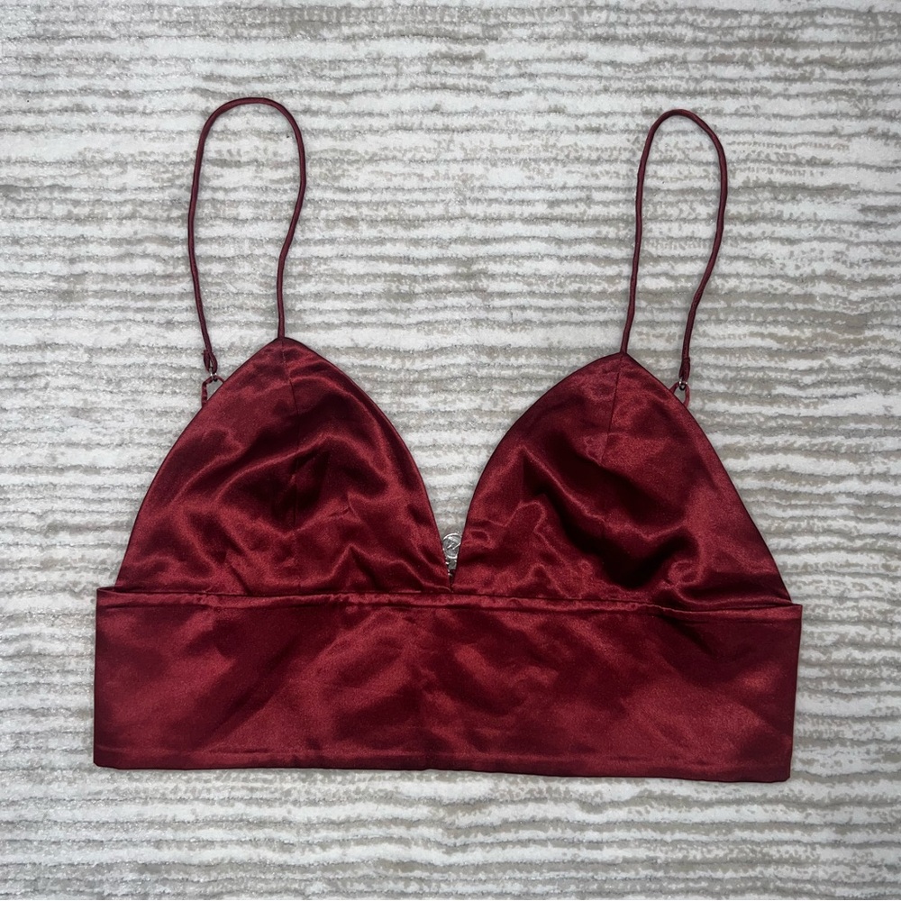 Meshki Nova Satin Crop Top